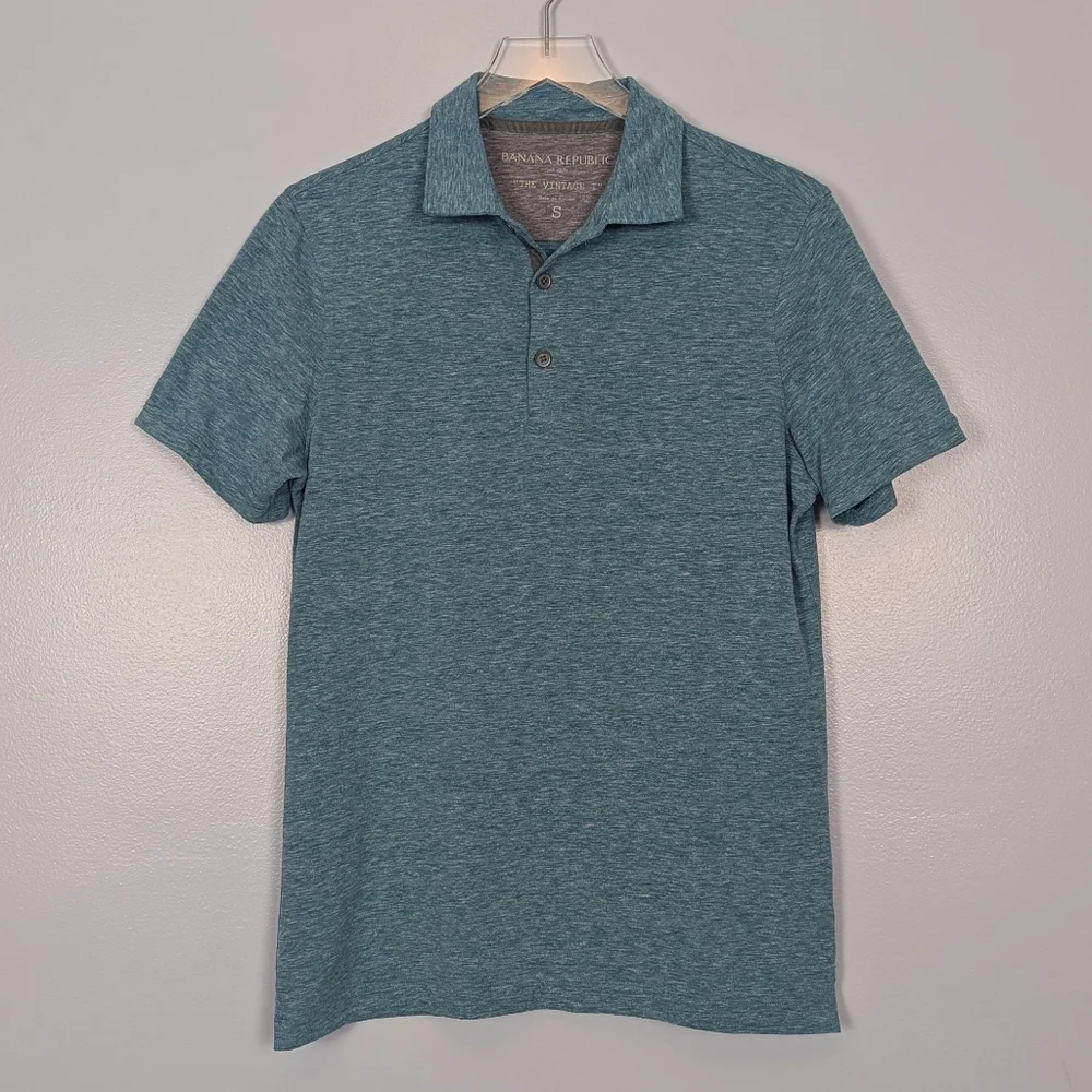 Banana Republic Men's Teal Polo Shirt Small